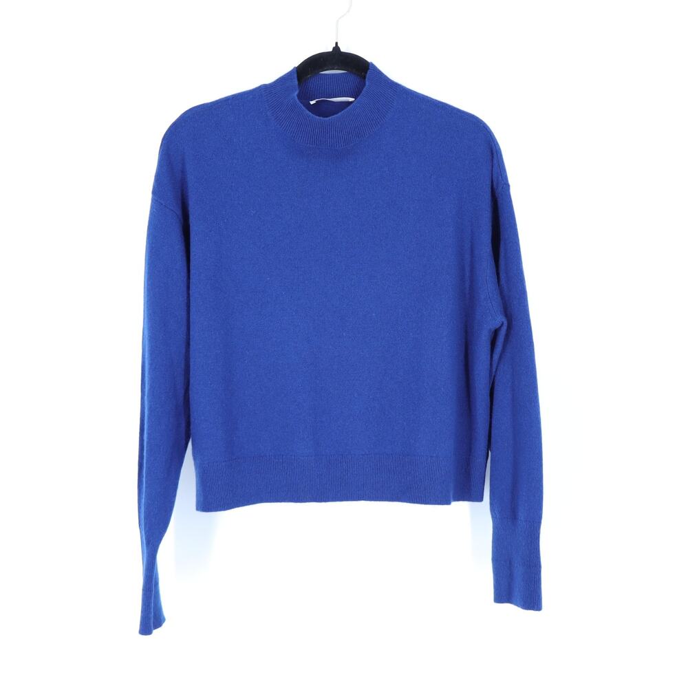 EVERLANE 100% Cashmere Turtleneck Sweater Blue Oversized Long Sleeve Women's L